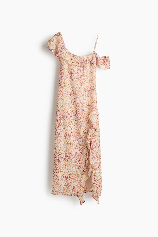 Peach floral slip dress