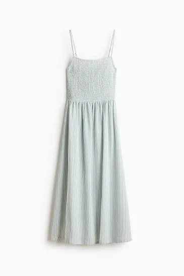Pale blue smocked dress