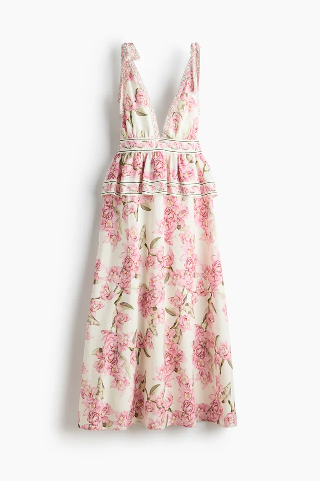 Pink floral summer dress